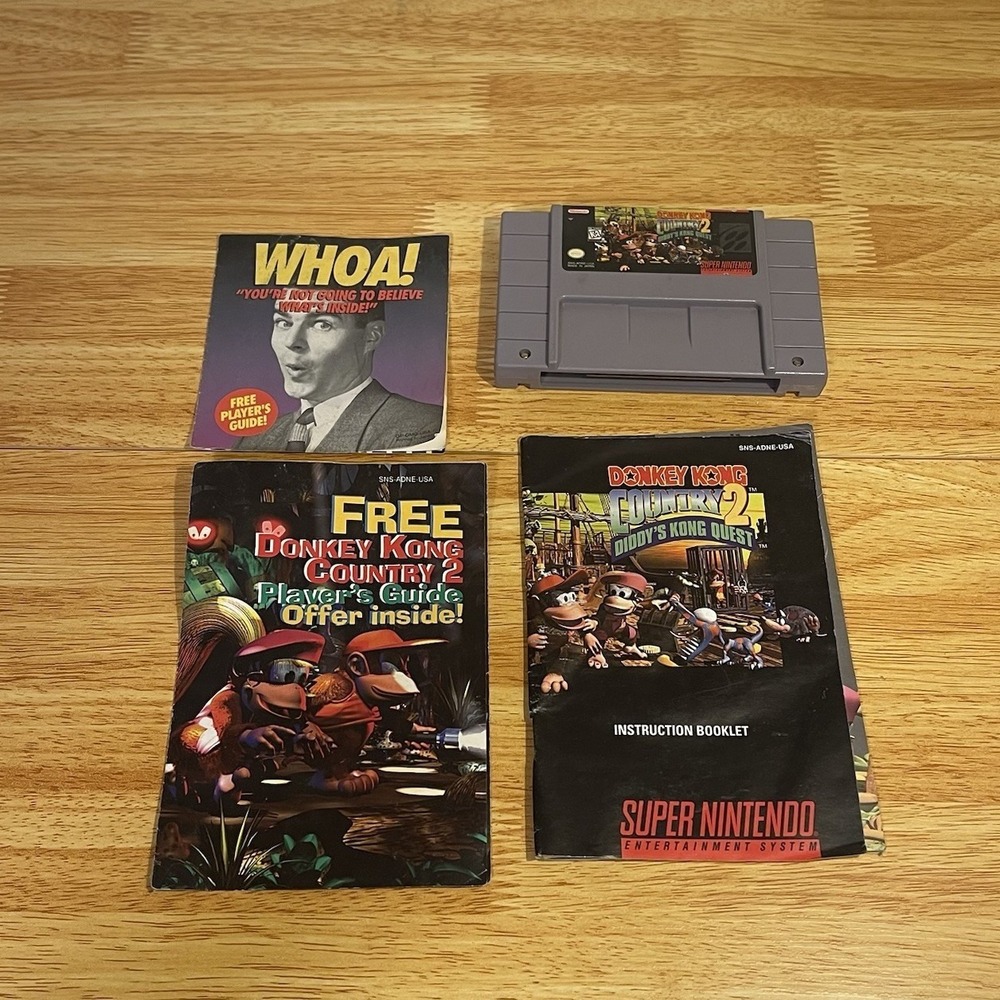 SNES Donkey Kong Country 2: Diddy Kong's Quest, Working/Manuel Papers